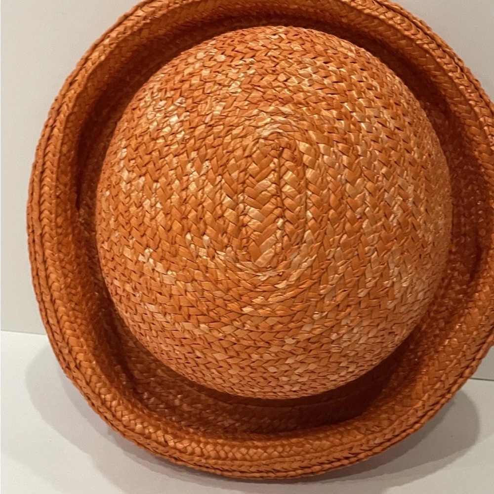Vintage Straw Bowler Rolled Brim Hat- Arlin Brand- Women’s - Picture 3 of 4